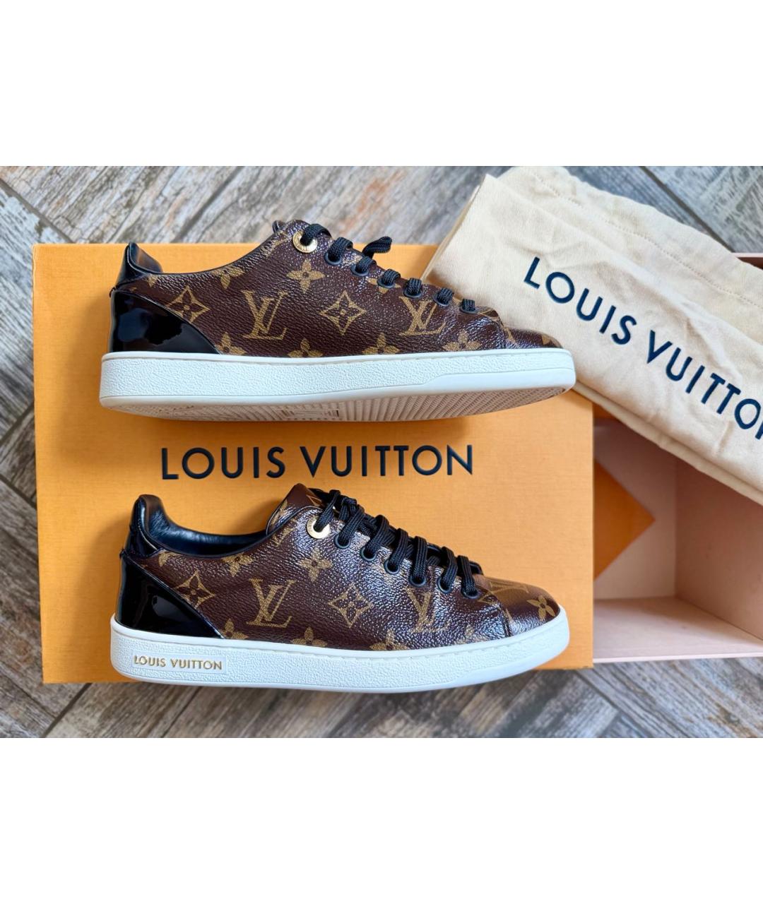LOUIS VUITTON Коричневые кеды, фото 5