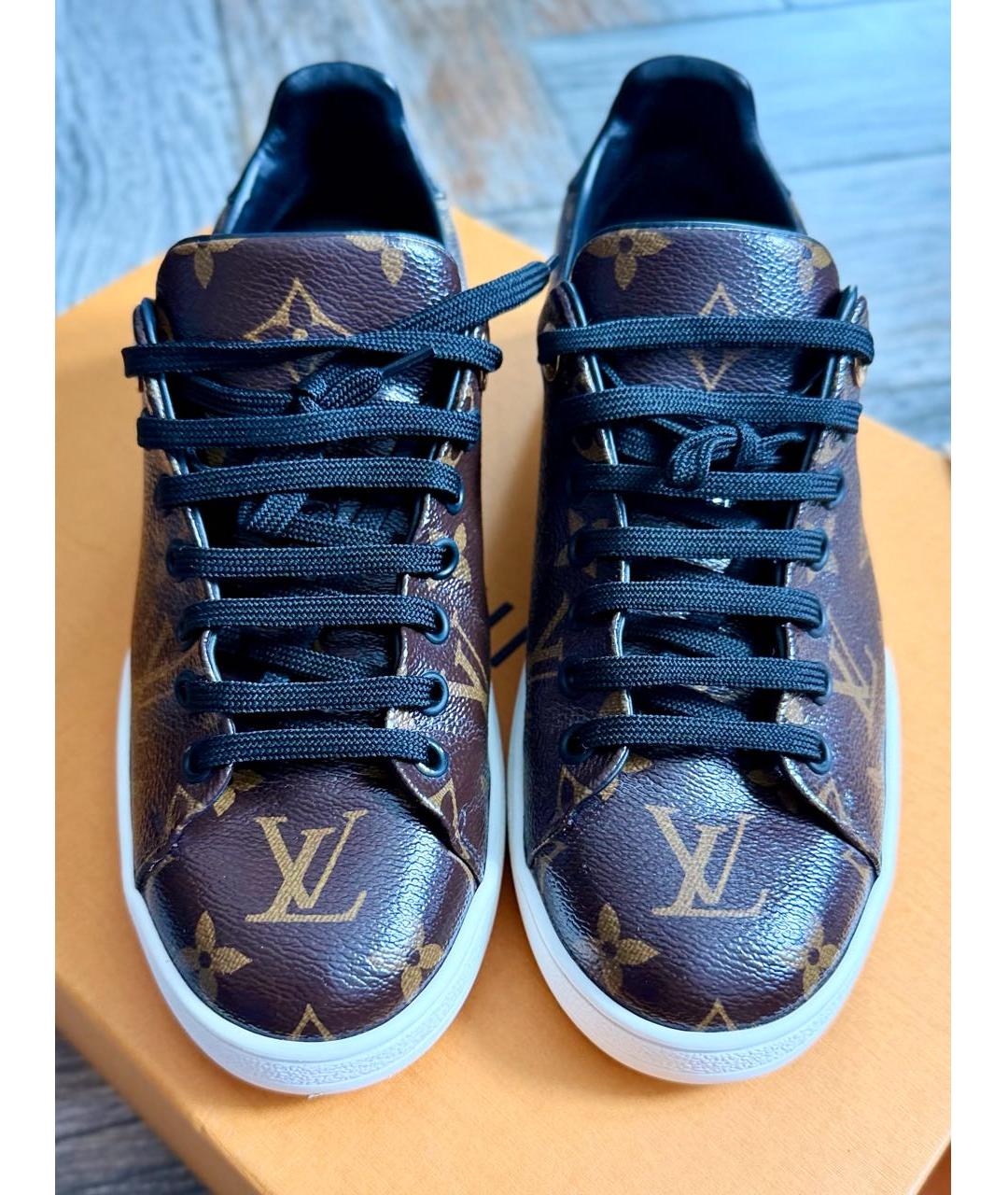 LOUIS VUITTON Коричневые кеды, фото 2