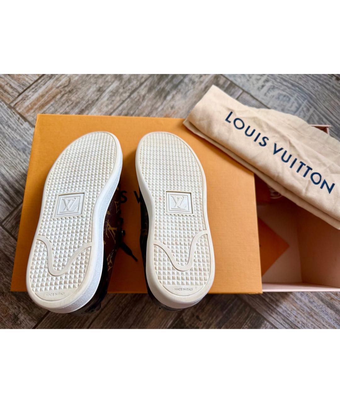 LOUIS VUITTON Коричневые кеды, фото 7