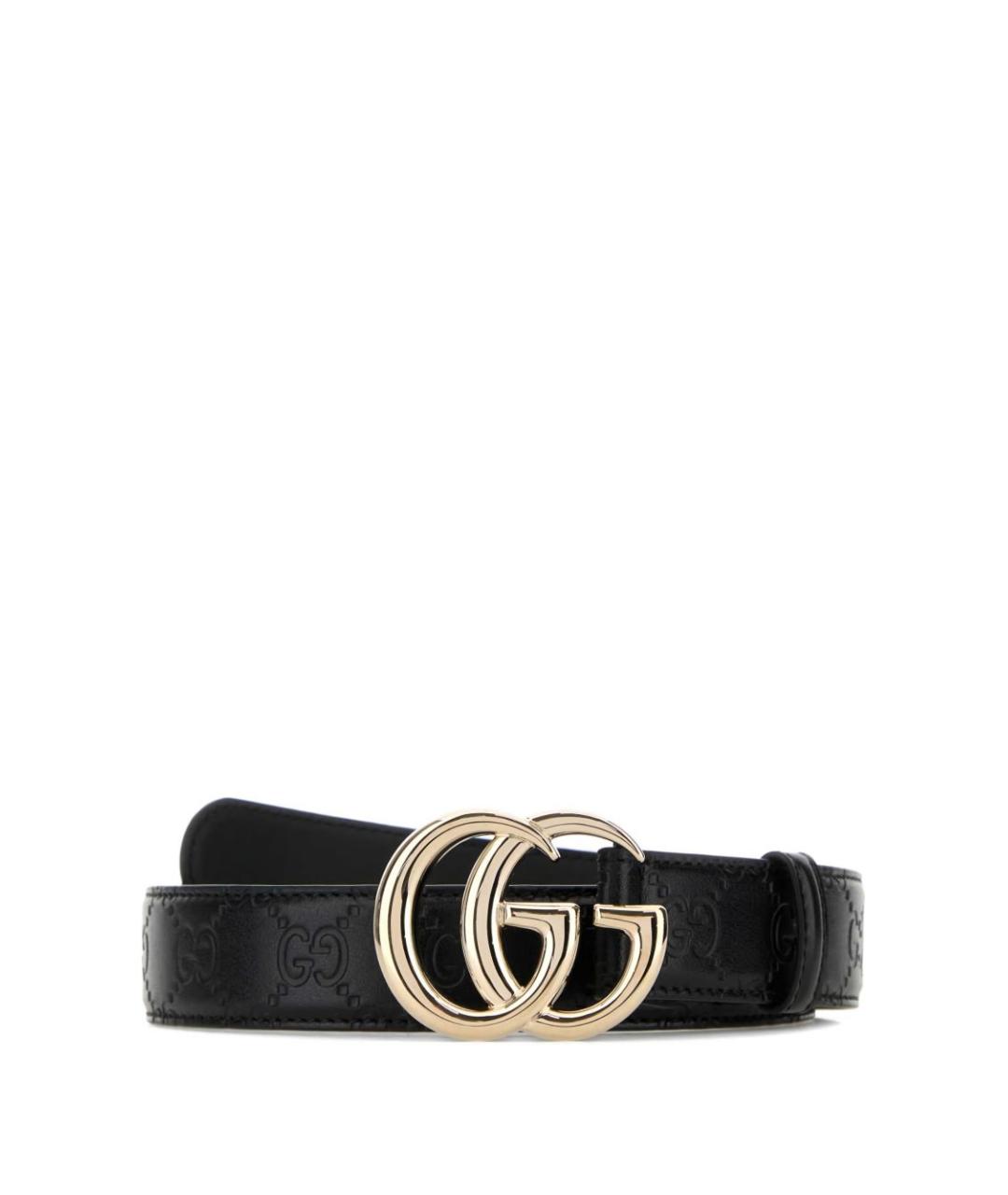 GUCCI Черный кожаный ремень, фото 1