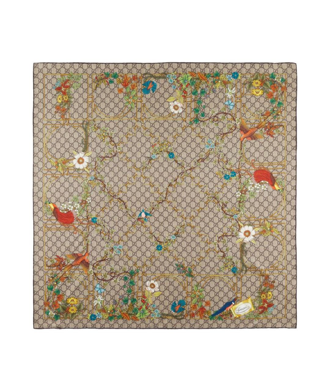 GUCCI Мульти шелковый шарф, фото 2
