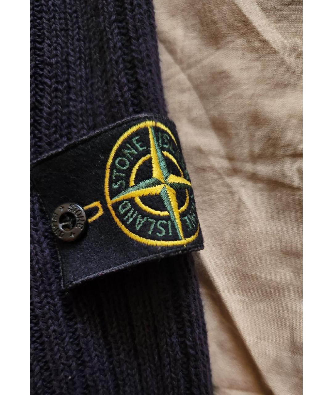 STONE ISLAND Черный хлопковый джемпер / свитер, фото 5