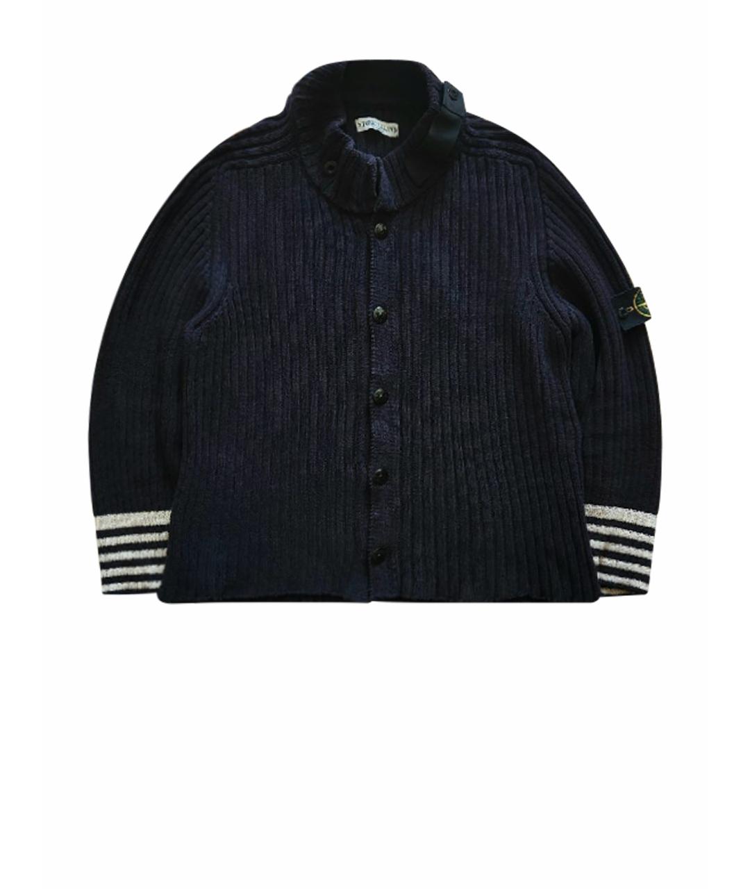 STONE ISLAND Черный хлопковый джемпер / свитер, фото 1