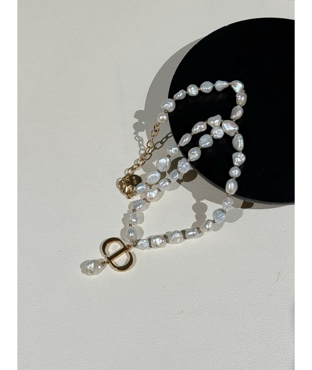 CHRISTIAN DIOR Белое колье, фото 3