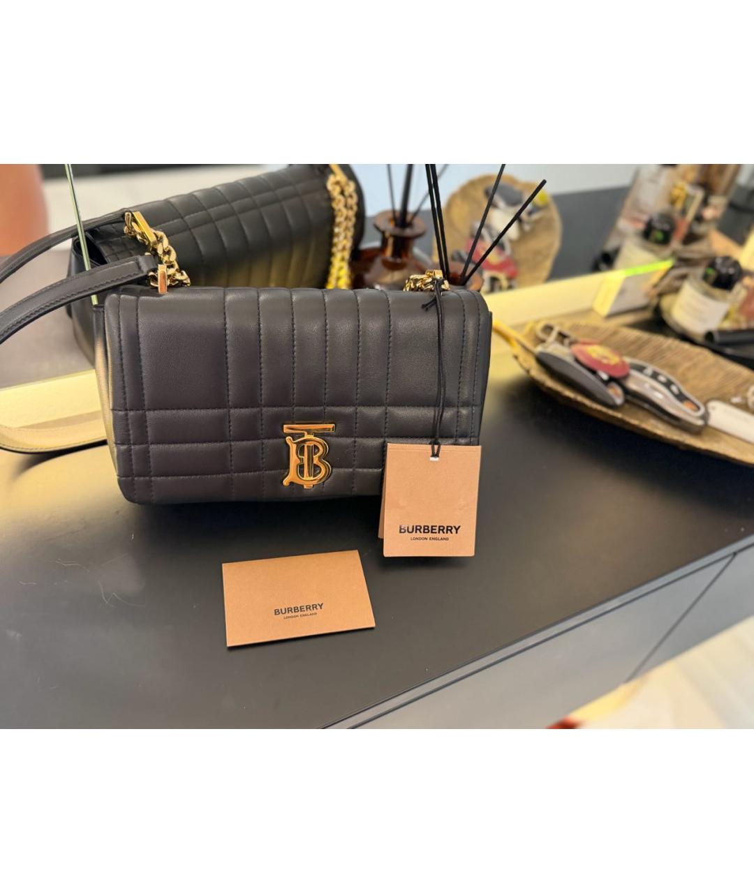 BURBERRY Черная кожаная сумка через плечо, фото 3