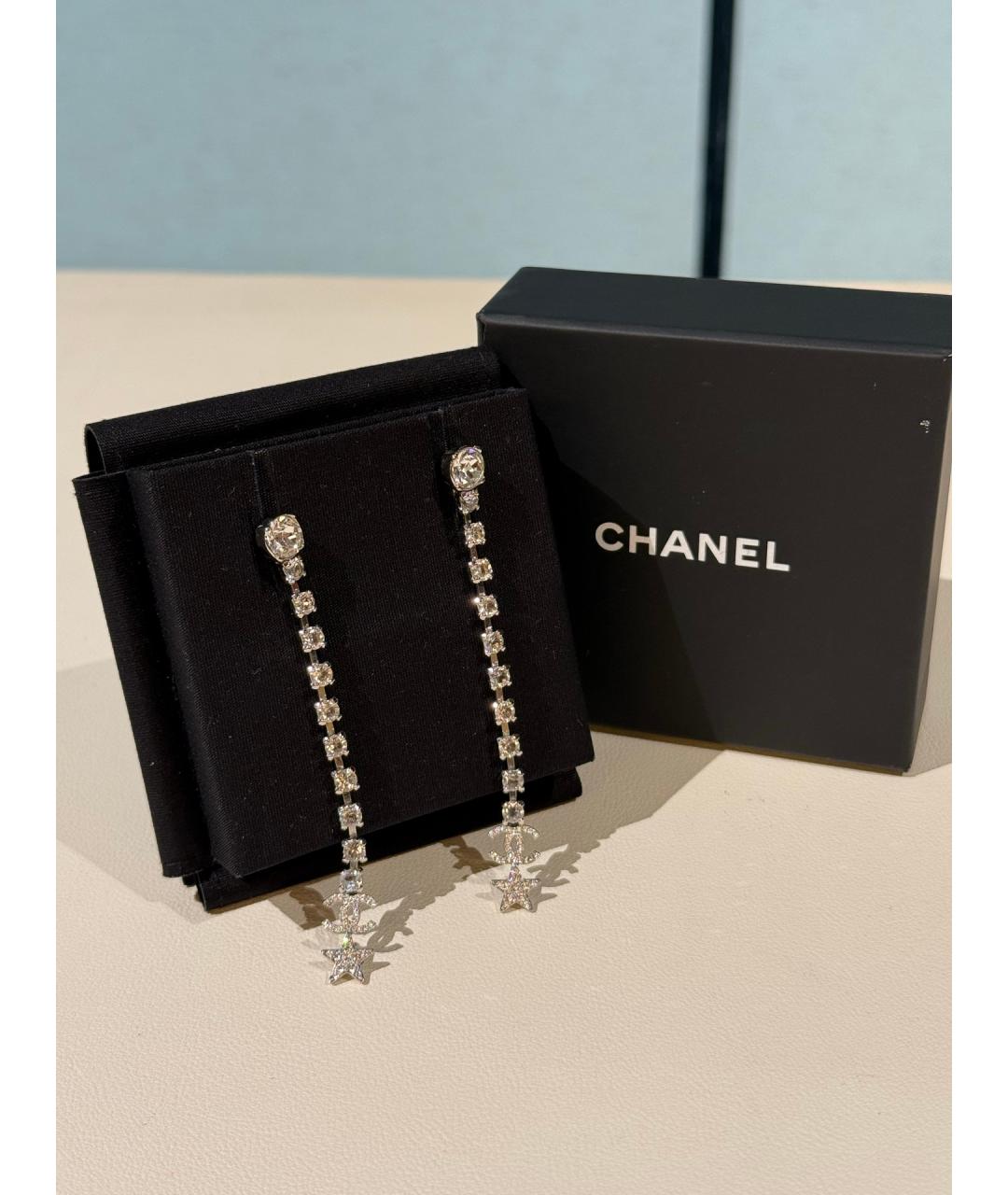 CHANEL Серебряные серьги, фото 4
