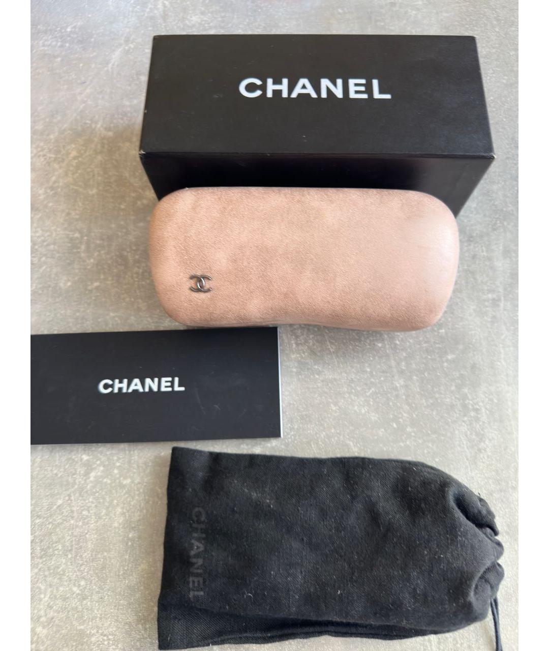 CHANEL Коричневые металлические солнцезащитные очки, фото 4
