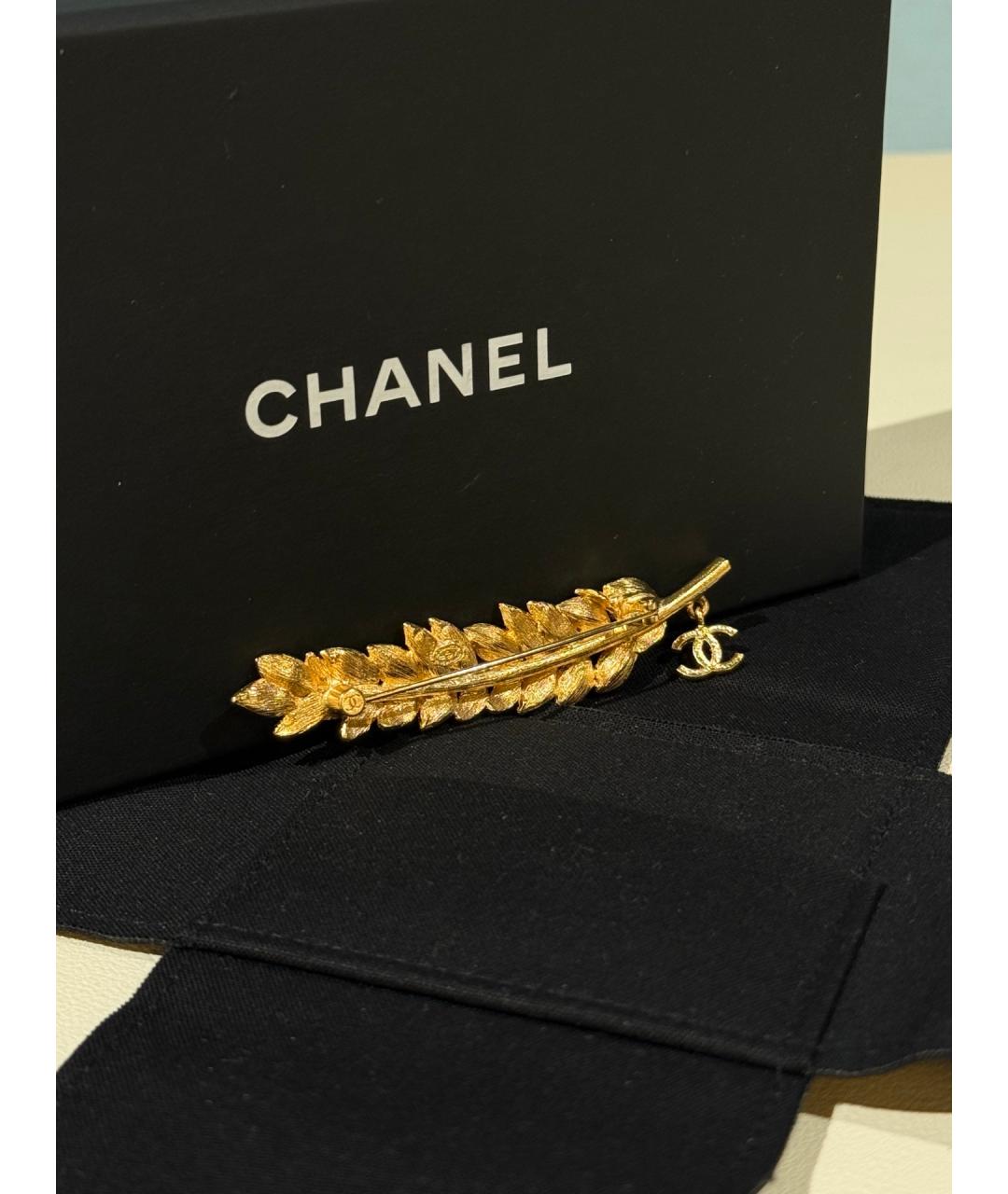 CHANEL Золотая булавка / брошь, фото 3
