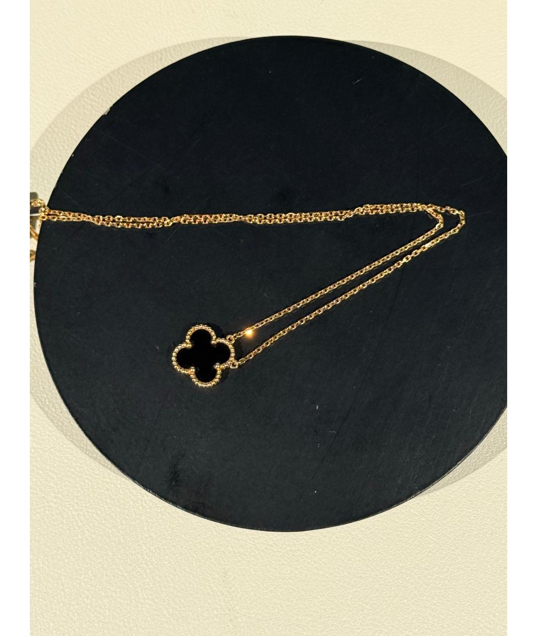VAN CLEEF & ARPELS Черная подвеска из желтого золота, фото 3