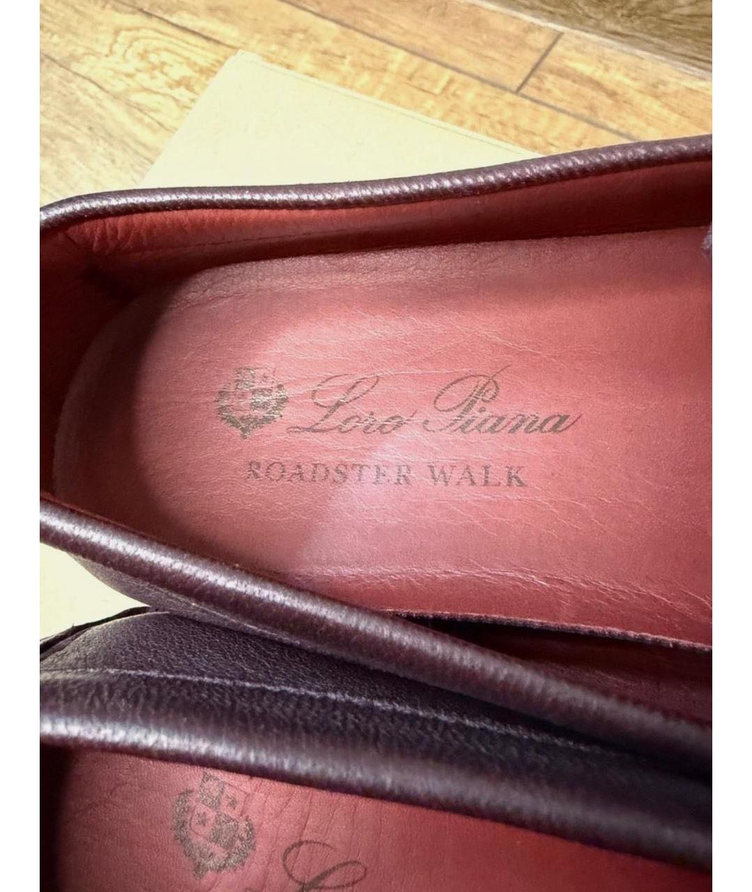 LORO PIANA Коричневые кожаные лоферы, фото 3