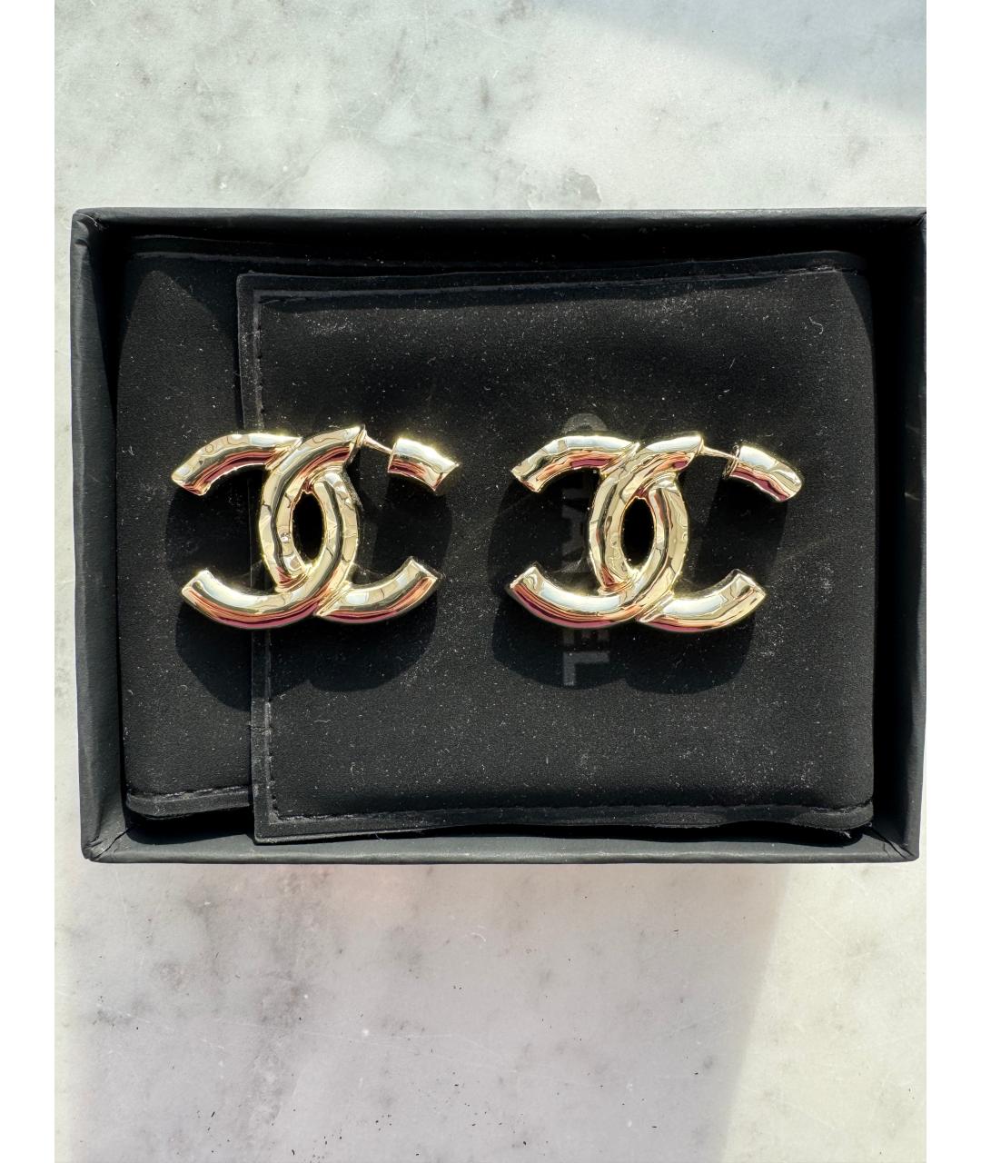 CHANEL Золотые серьги, фото 7