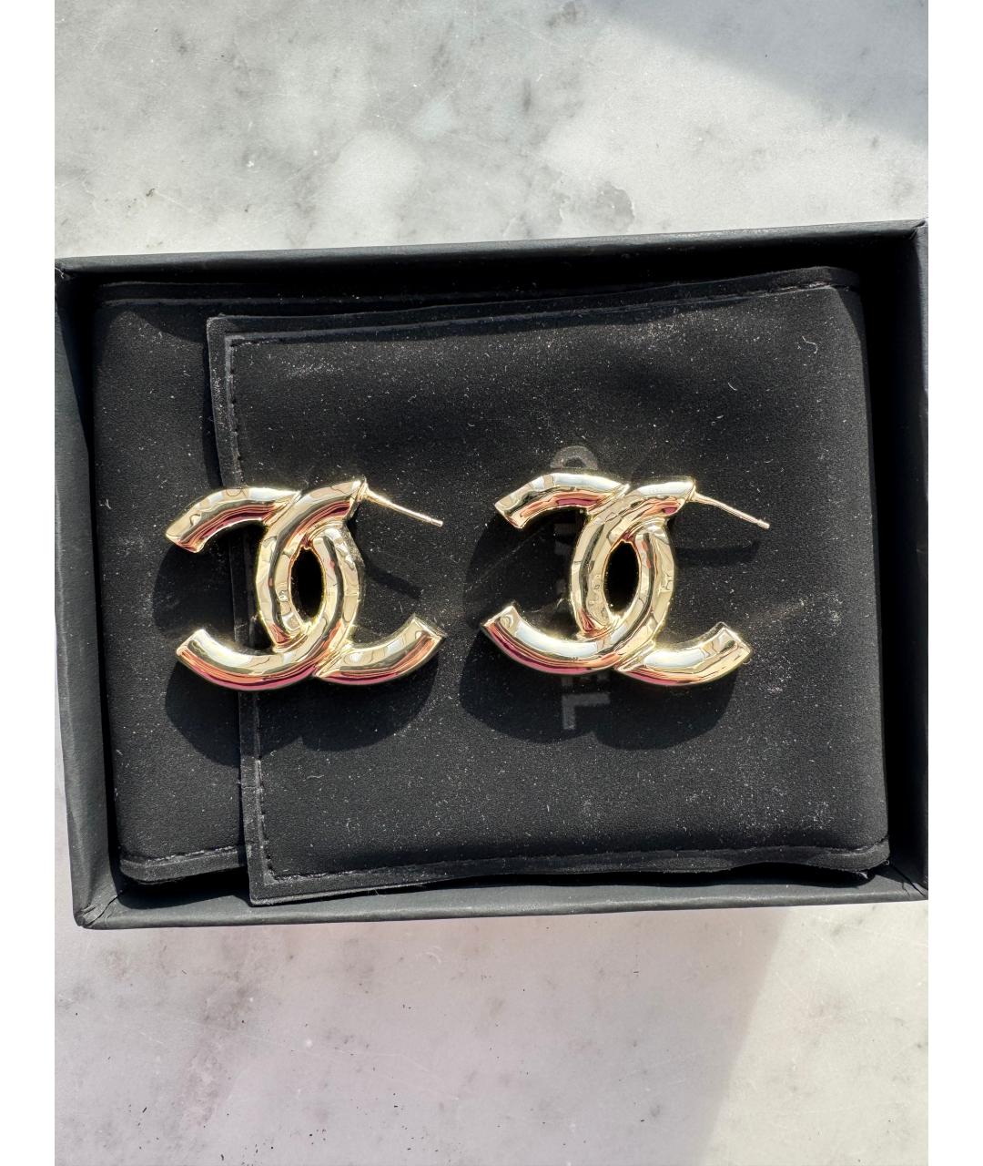 CHANEL Золотые серьги, фото 2