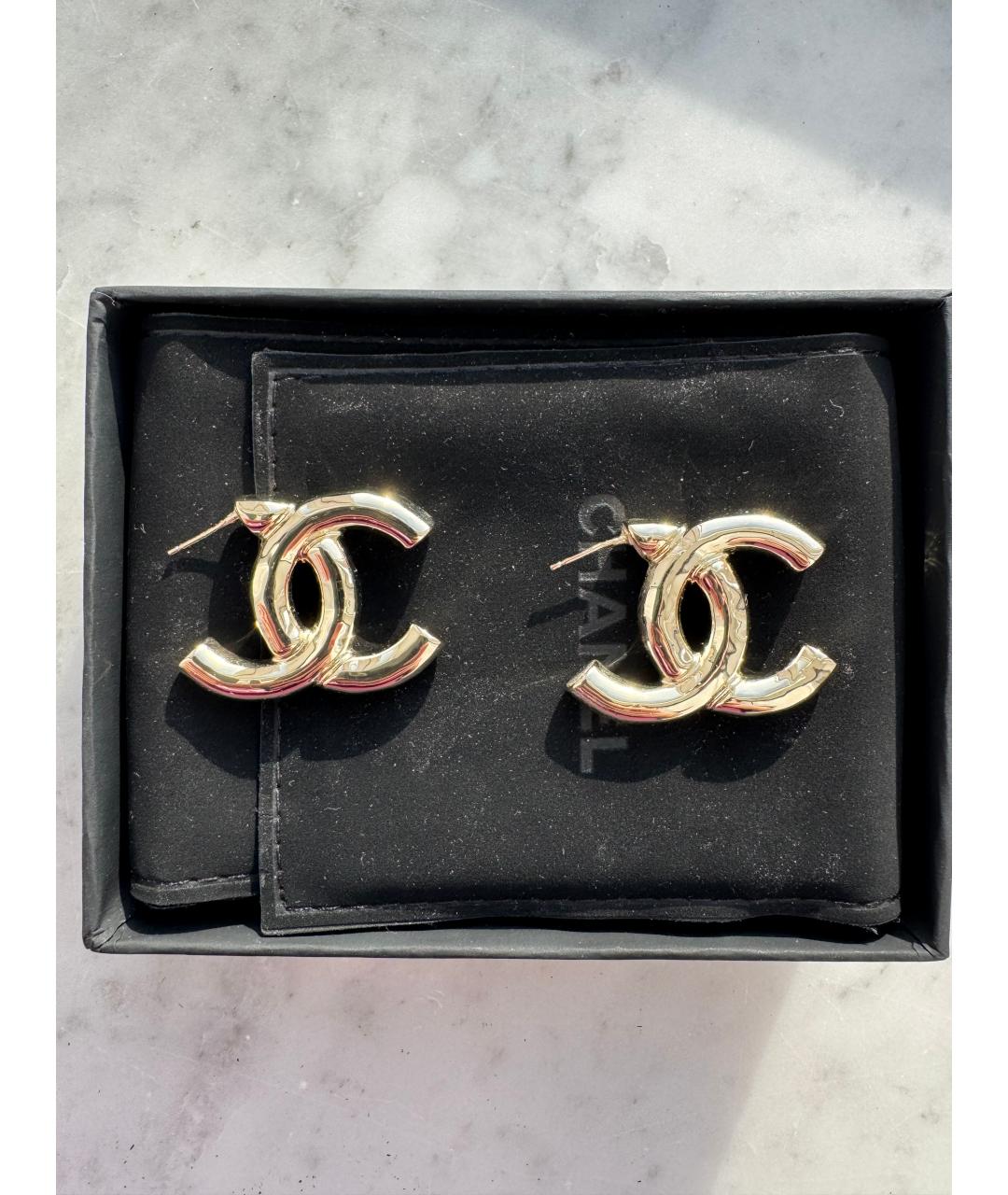 CHANEL Золотые серьги, фото 3