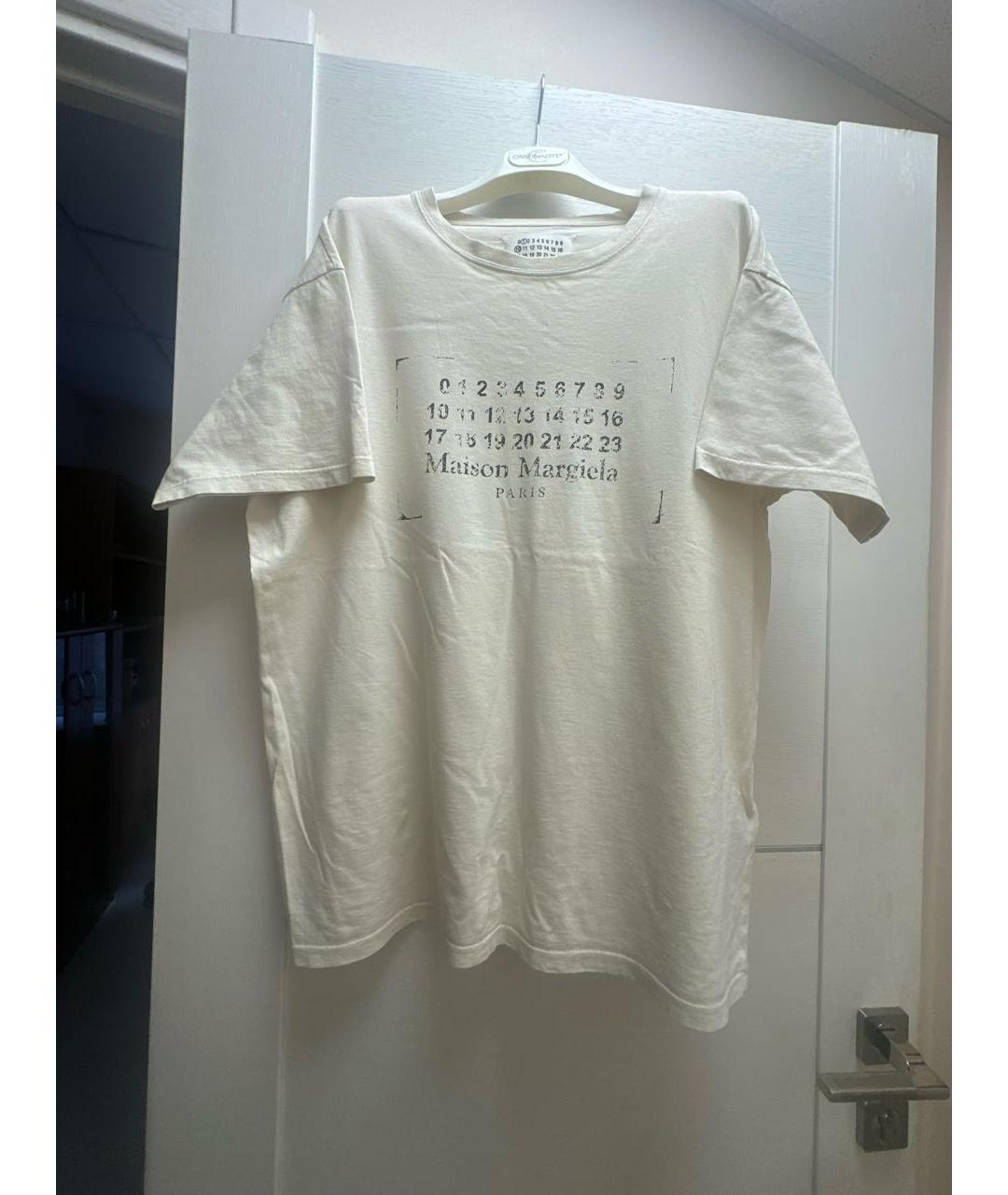 MAISON MARGIELA Бежевая хлопковая футболка, фото 7