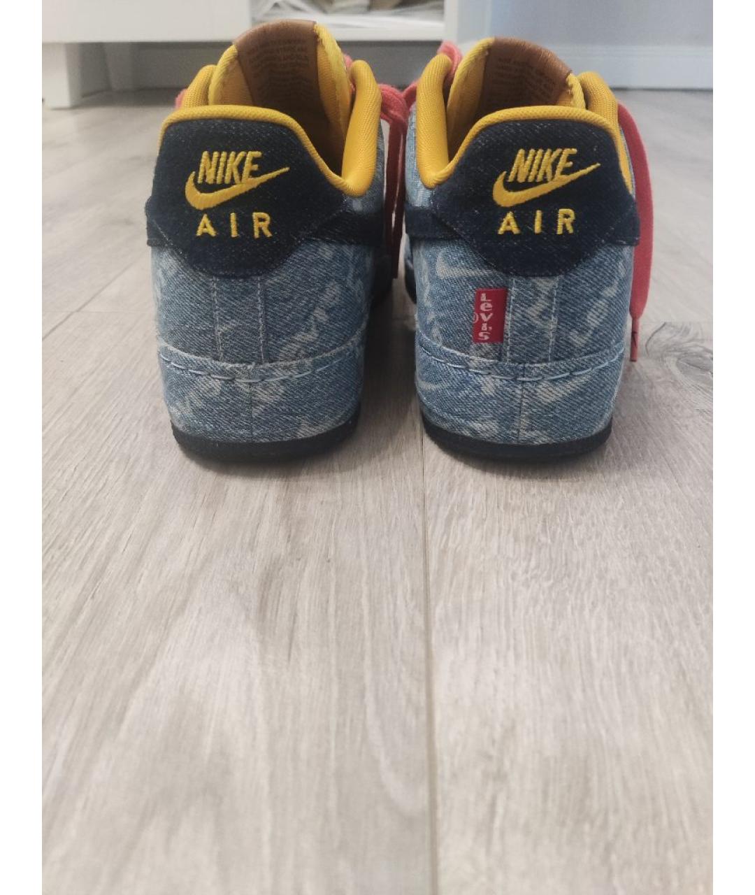 NIKE Голубые текстильные низкие кроссовки / кеды, фото 4