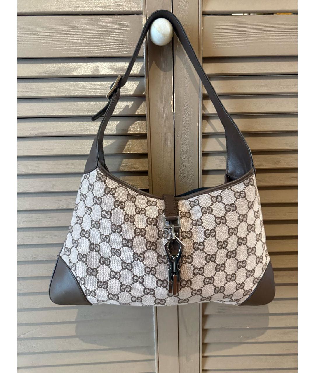 GUCCI Бежевая сумка с короткими ручками, фото 5