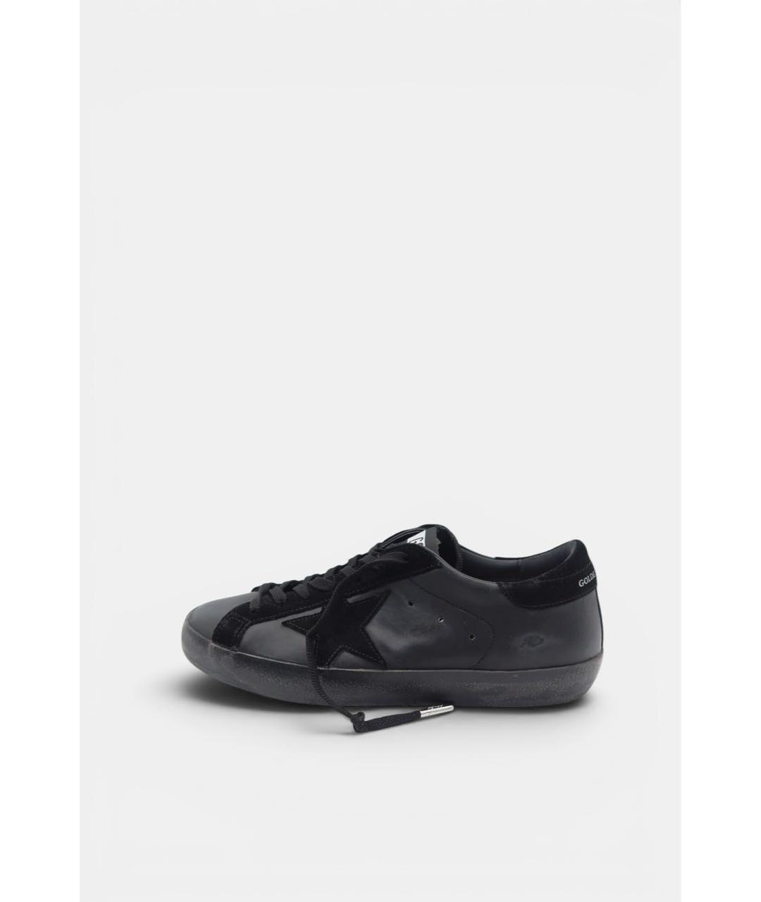 GOLDEN GOOSE DELUXE BRAND Черные кожаные кеды, фото 3