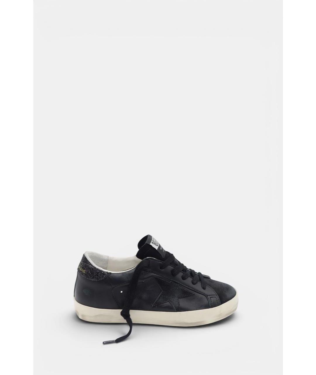 GOLDEN GOOSE DELUXE BRAND Черные кожаные кеды, фото 1