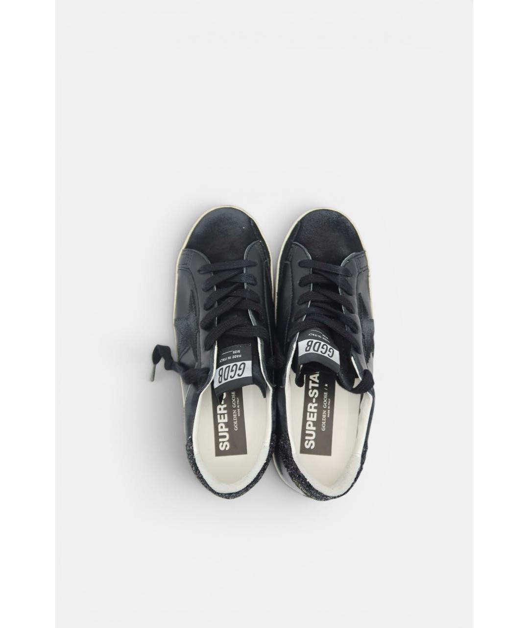 GOLDEN GOOSE DELUXE BRAND Черные кожаные кеды, фото 7
