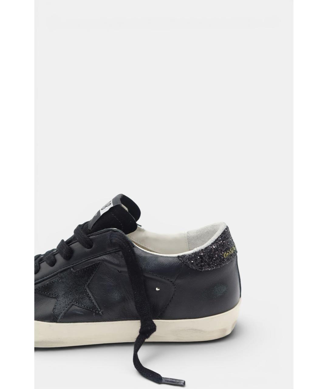 GOLDEN GOOSE DELUXE BRAND Черные кожаные кеды, фото 4