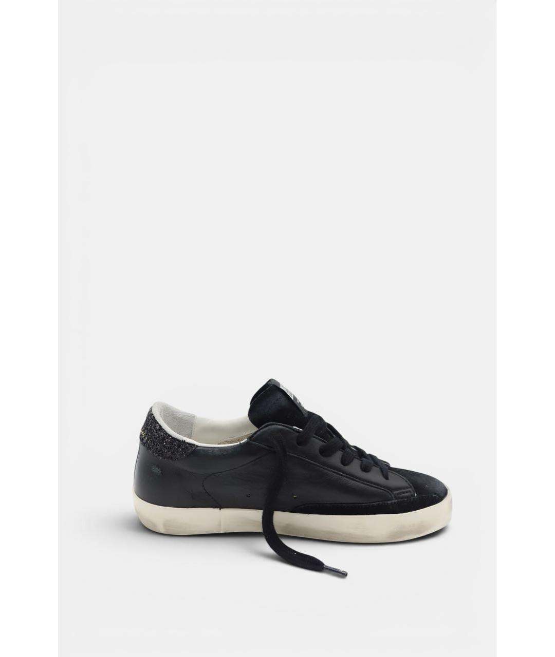 GOLDEN GOOSE DELUXE BRAND Черные кожаные кеды, фото 5