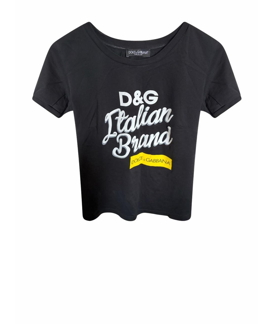 DOLCE&GABBANA Черная хлопковая футболка, фото 1