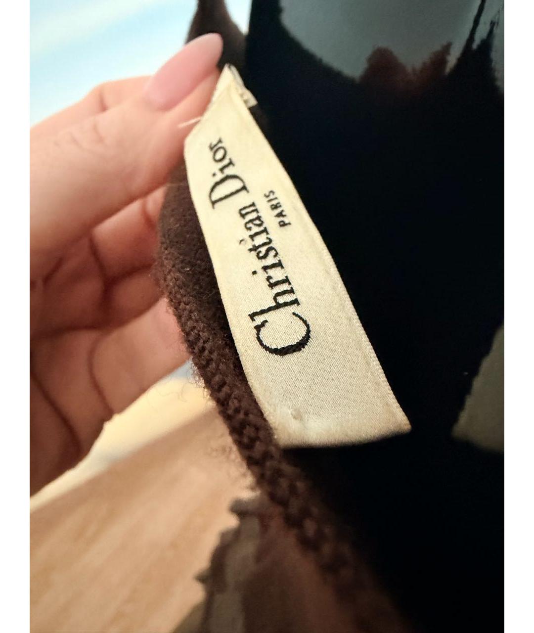 CHRISTIAN DIOR Коричневое кашемировое платье, фото 4