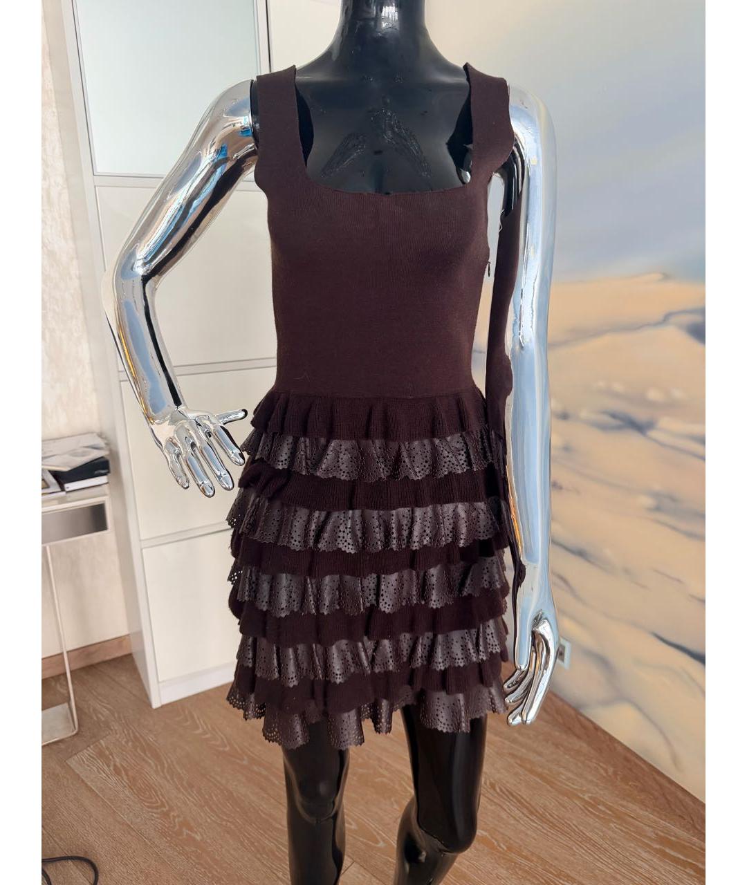 CHRISTIAN DIOR Коричневое кашемировое платье, фото 2