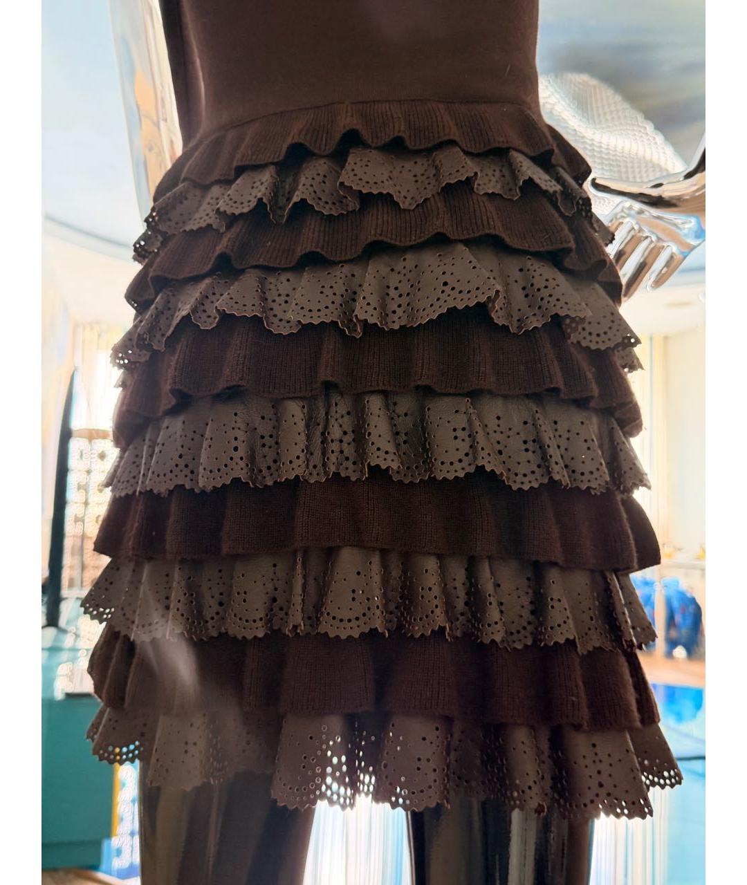 CHRISTIAN DIOR Коричневое кашемировое платье, фото 3