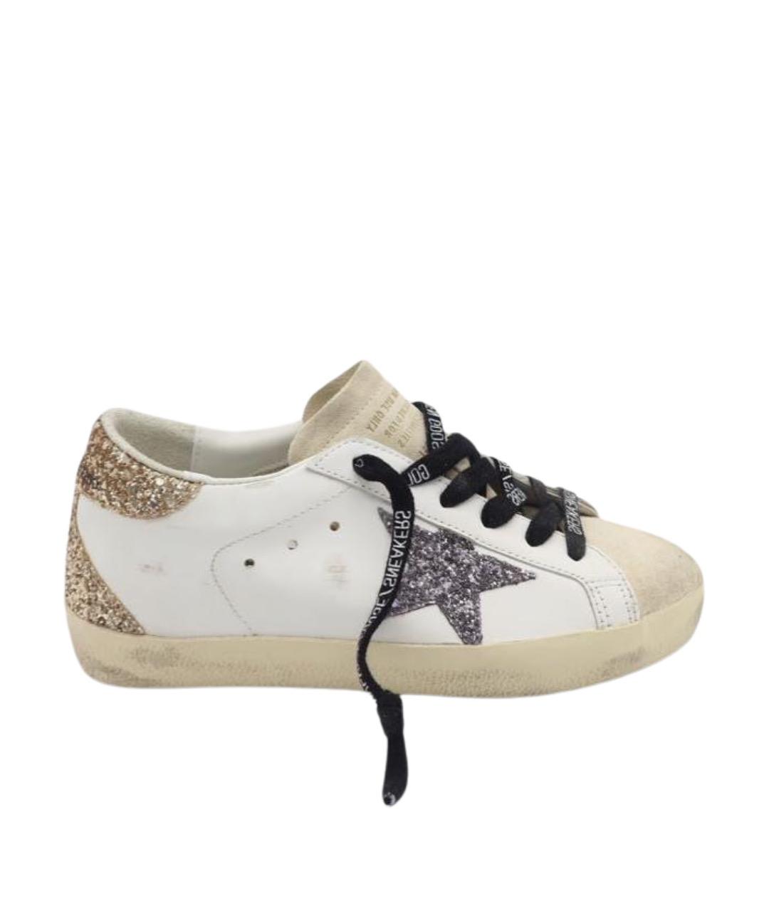 GOLDEN GOOSE DELUXE BRAND Белые кожаные кеды, фото 1