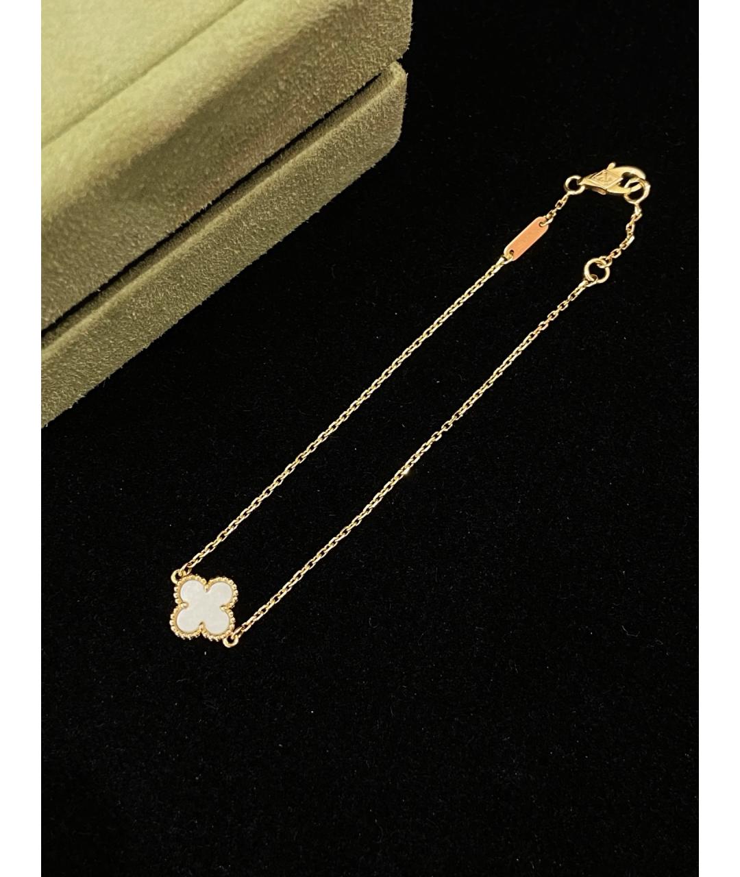 VAN CLEEF & ARPELS Белый браслет из желтого золота, фото 4