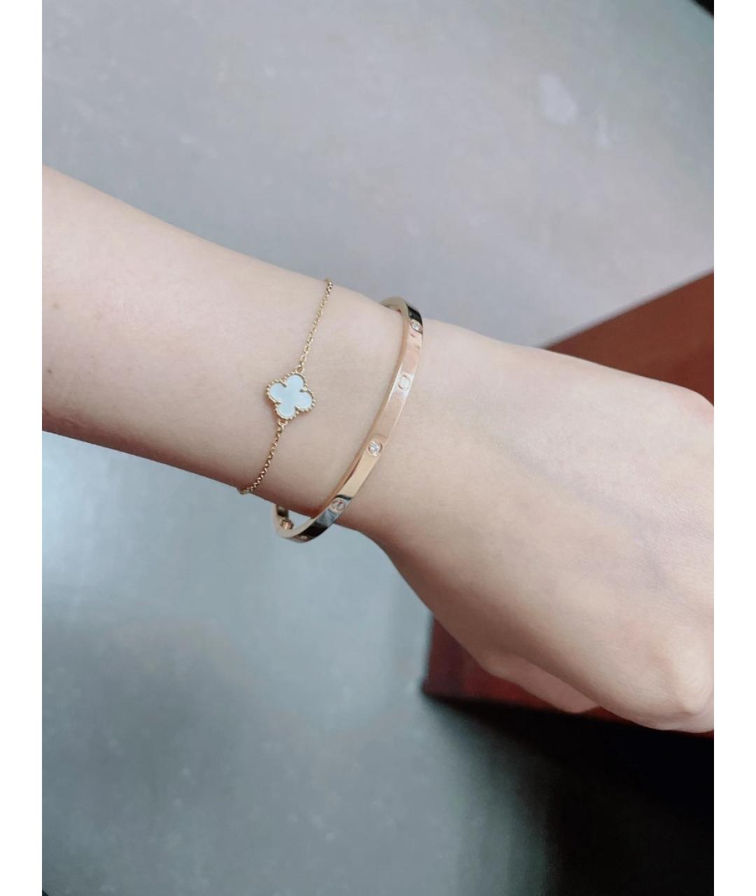 VAN CLEEF & ARPELS Белый браслет из желтого золота, фото 6