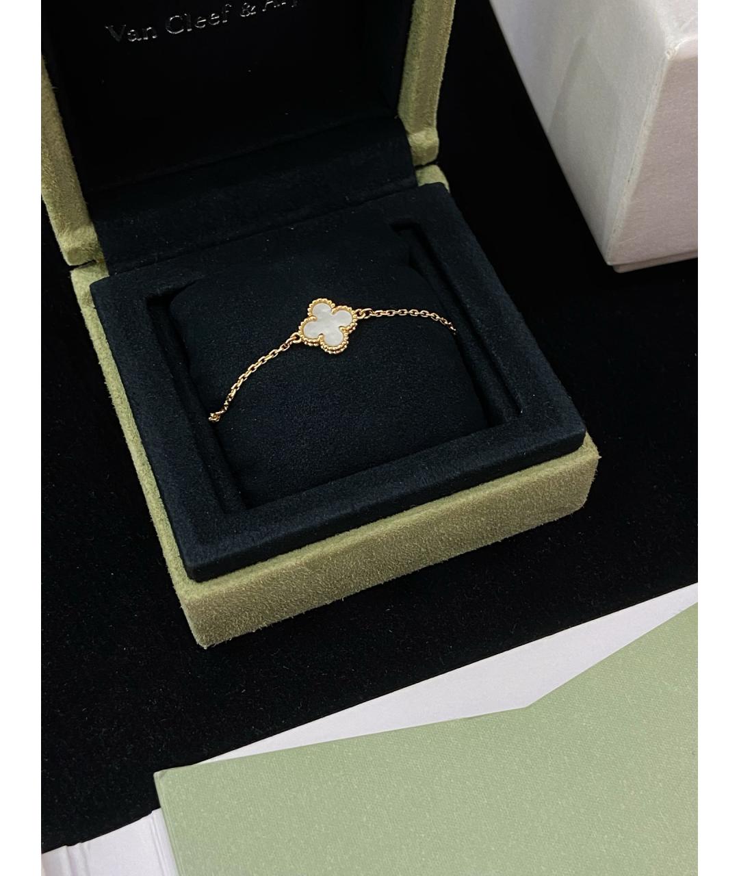 VAN CLEEF & ARPELS Белый браслет из желтого золота, фото 2