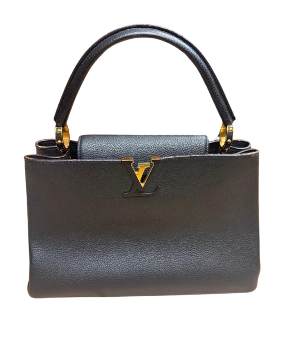 LOUIS VUITTON Черная кожаная сумка через плечо, фото 1