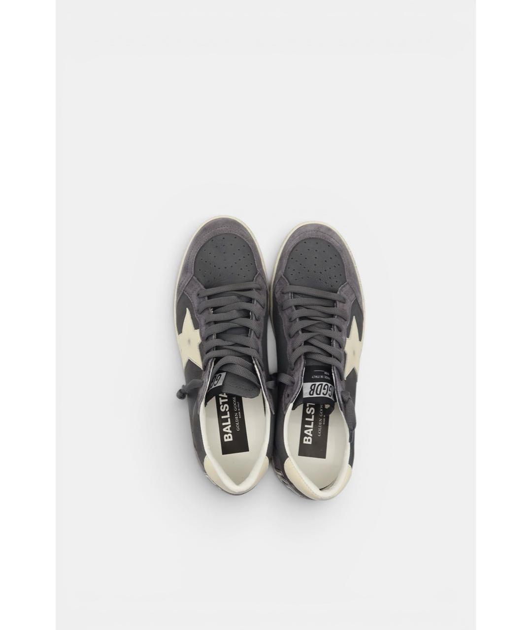GOLDEN GOOSE DELUXE BRAND Серые замшевые низкие кроссовки / кеды, фото 8