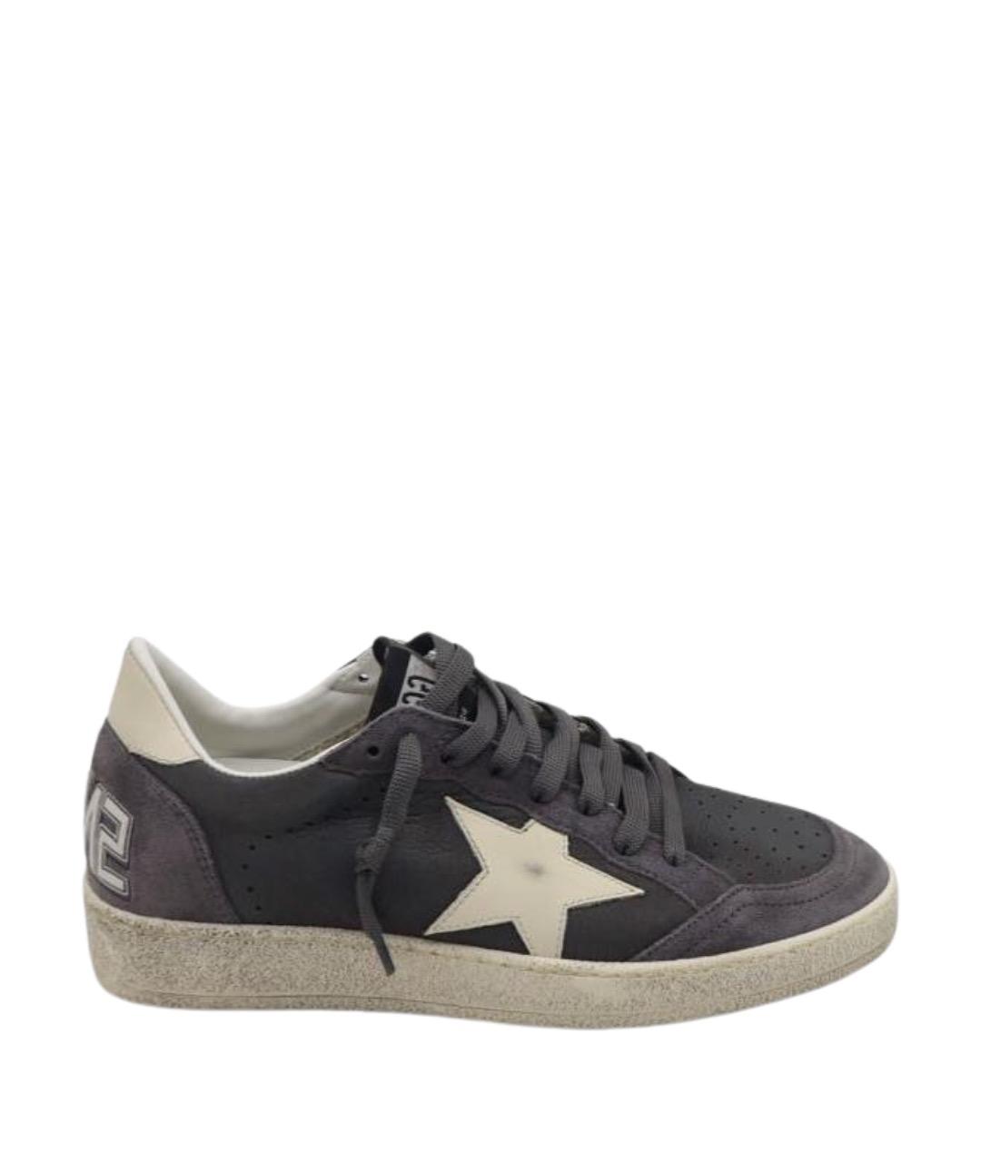 GOLDEN GOOSE DELUXE BRAND Серые замшевые низкие кроссовки / кеды, фото 1
