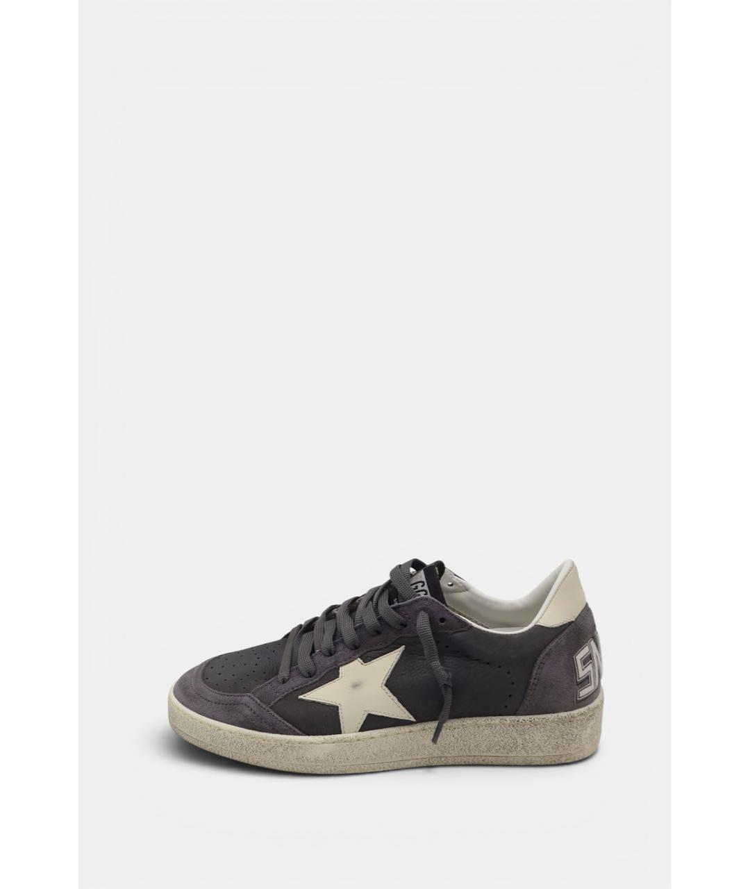GOLDEN GOOSE DELUXE BRAND Серые замшевые низкие кроссовки / кеды, фото 3