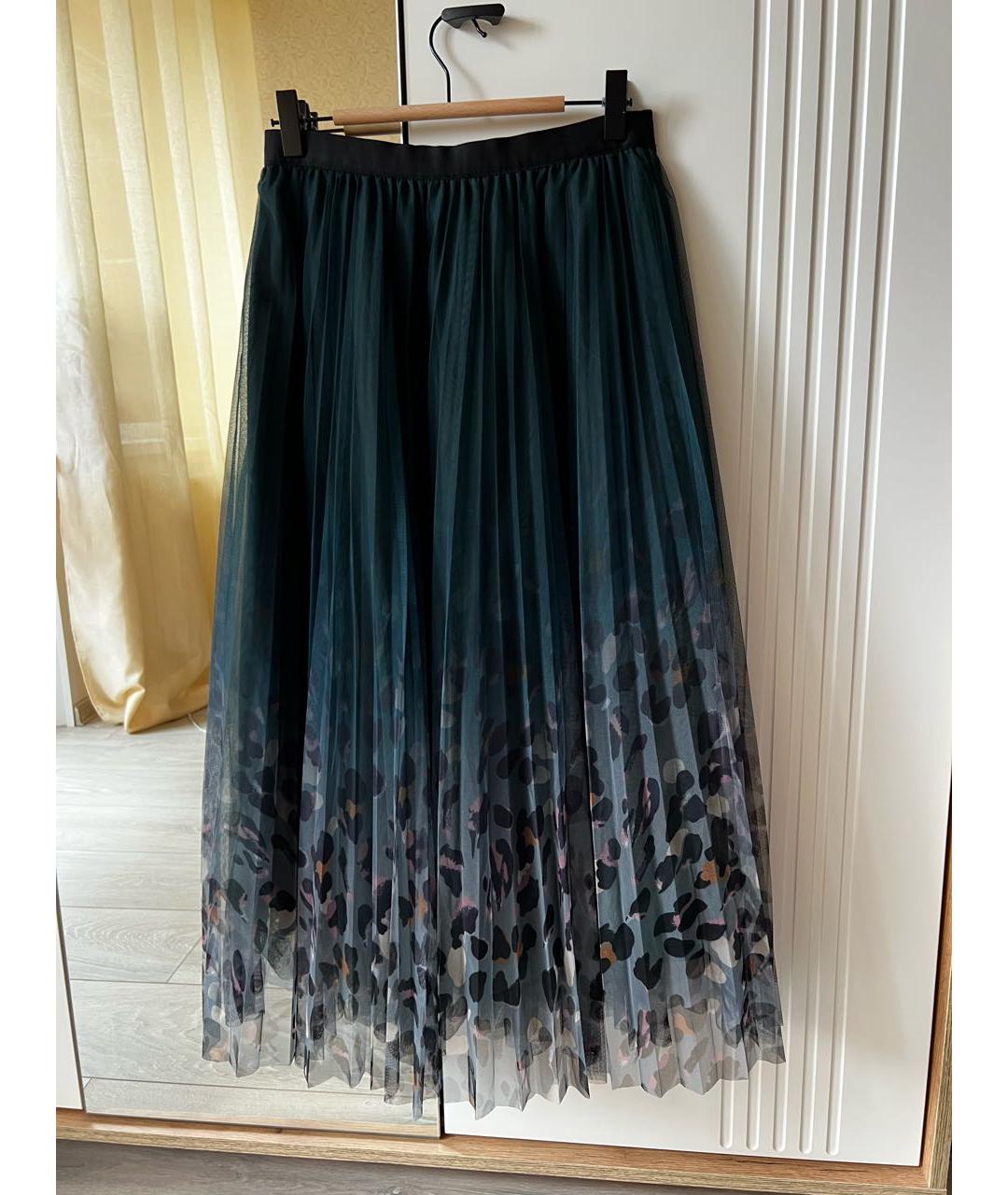 CHRISTIAN DIOR Мульти полиэстеровая юбка миди, фото 2