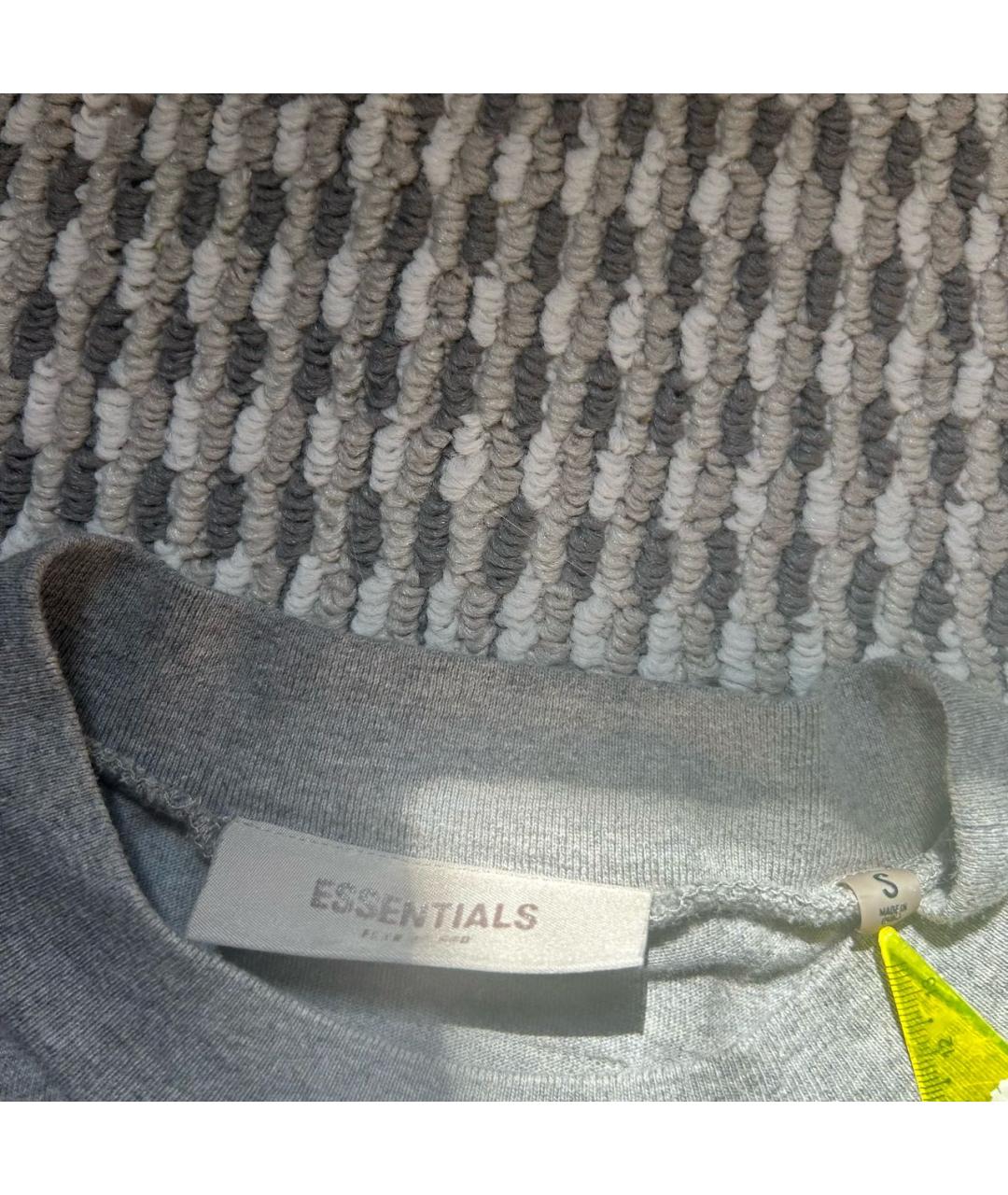 FEAR OF GOD ESSENTIALS Серая хлопковая футболка, фото 4
