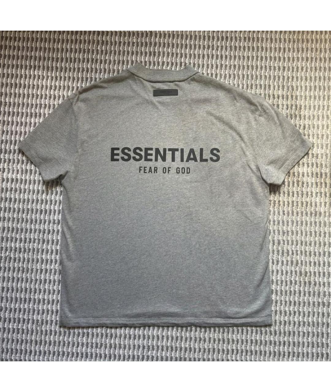FEAR OF GOD ESSENTIALS Серая хлопковая футболка, фото 8
