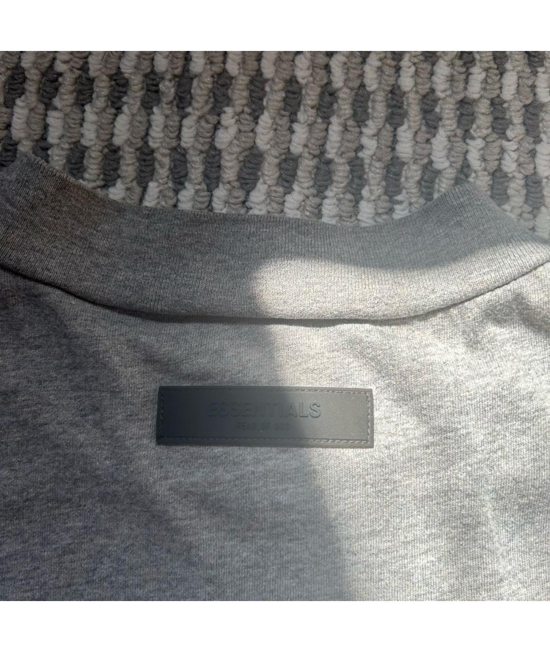 FEAR OF GOD ESSENTIALS Серая хлопковая футболка, фото 5