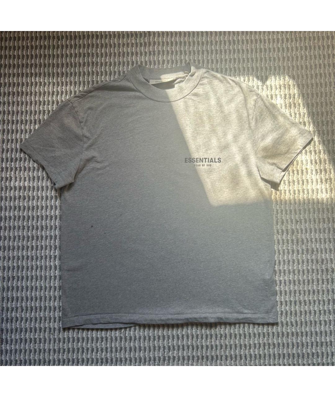 FEAR OF GOD ESSENTIALS Серая хлопковая футболка, фото 3