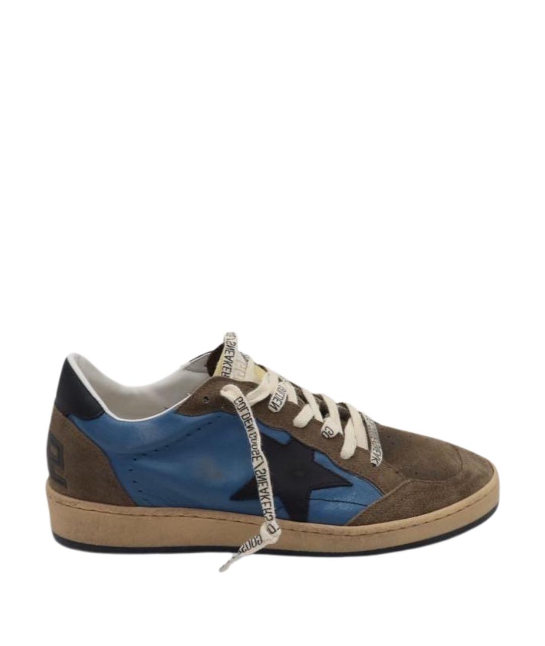 GOLDEN GOOSE DELUXE BRAND Мульти замшевые низкие кроссовки / кеды, фото 1