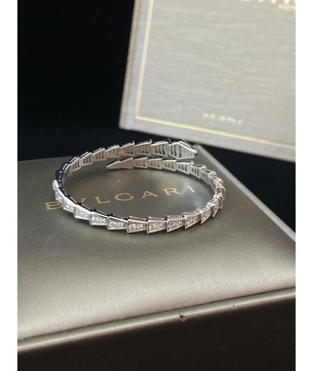 BVLGARI Серебряный браслет из белого золота, фото 4