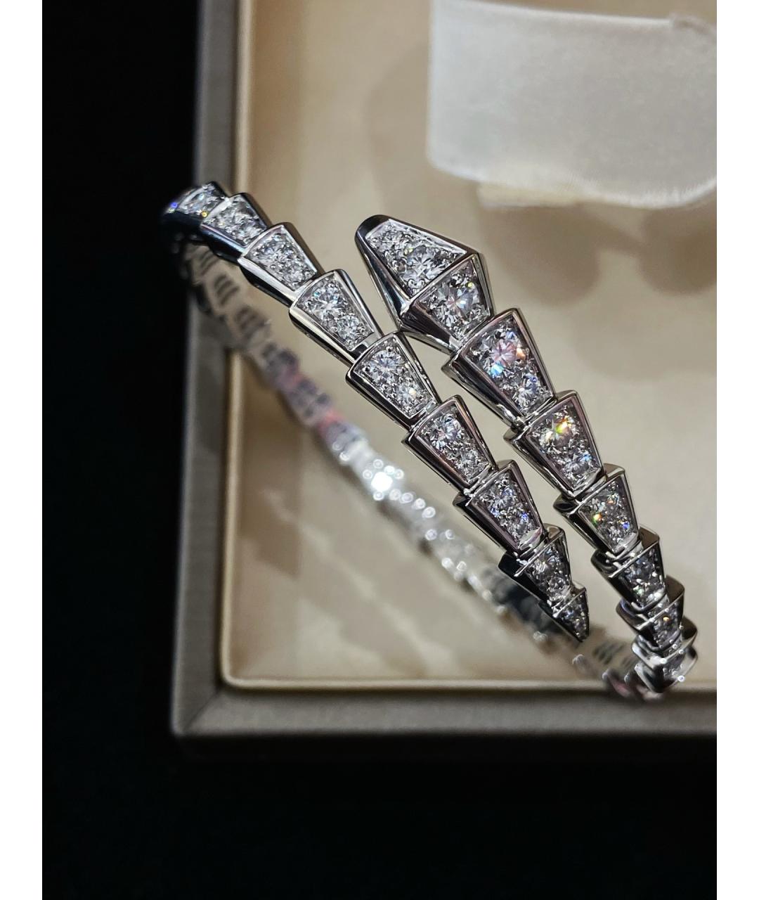 BVLGARI Серебряный браслет из белого золота, фото 6