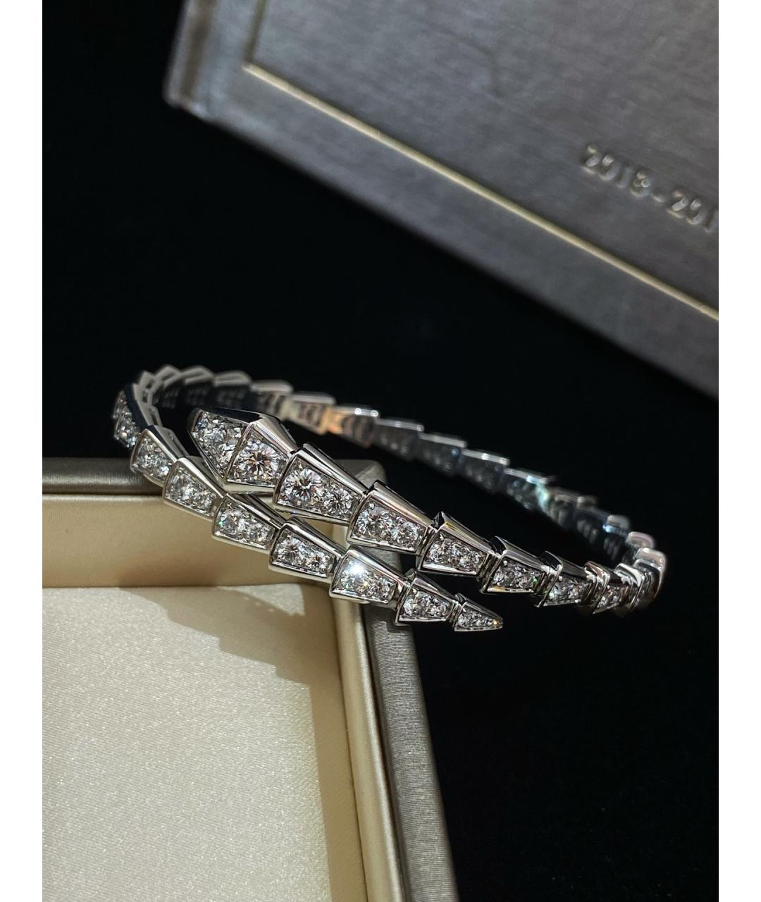BVLGARI Серебряный браслет из белого золота, фото 5