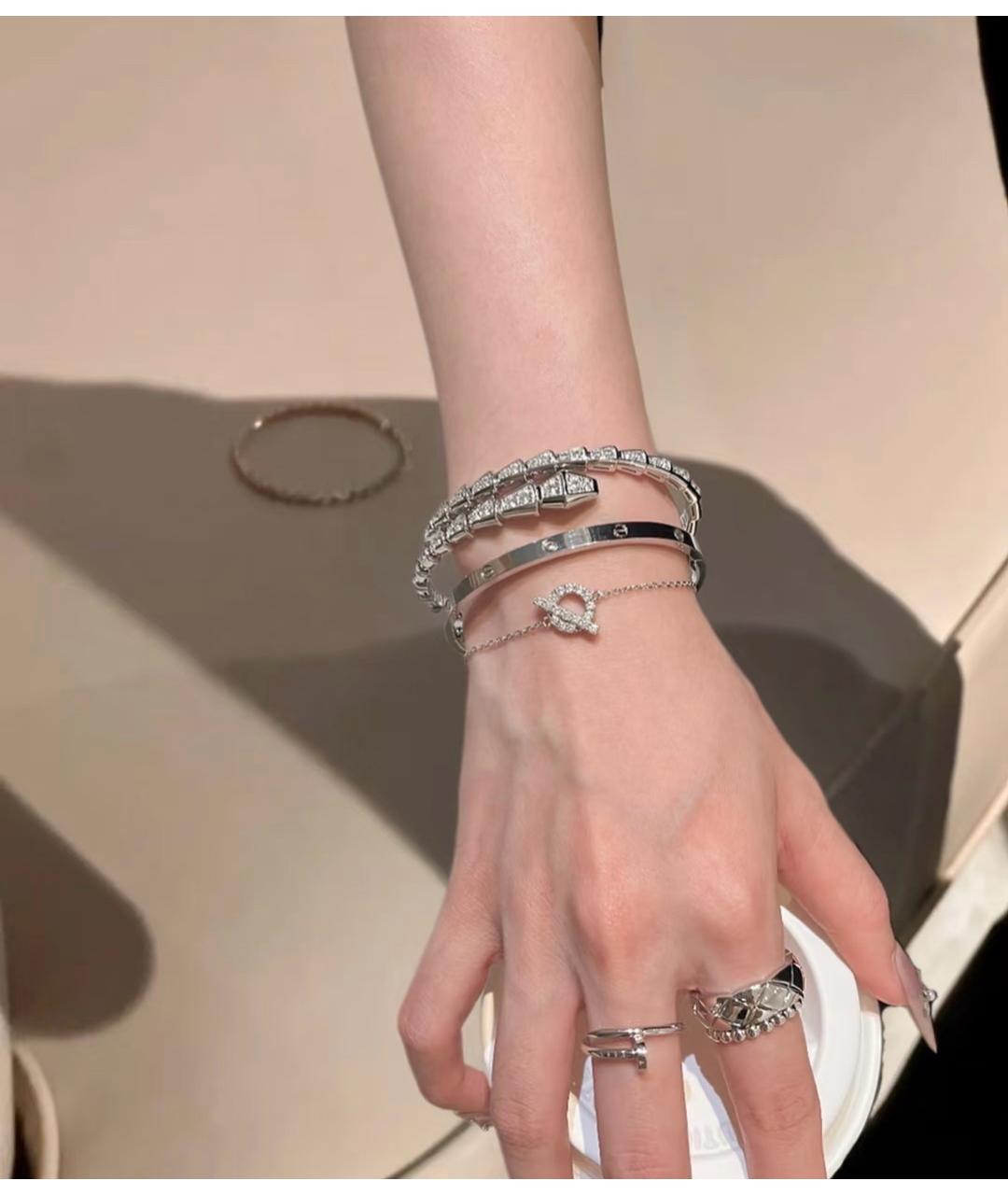 BVLGARI Серебряный браслет из белого золота, фото 8