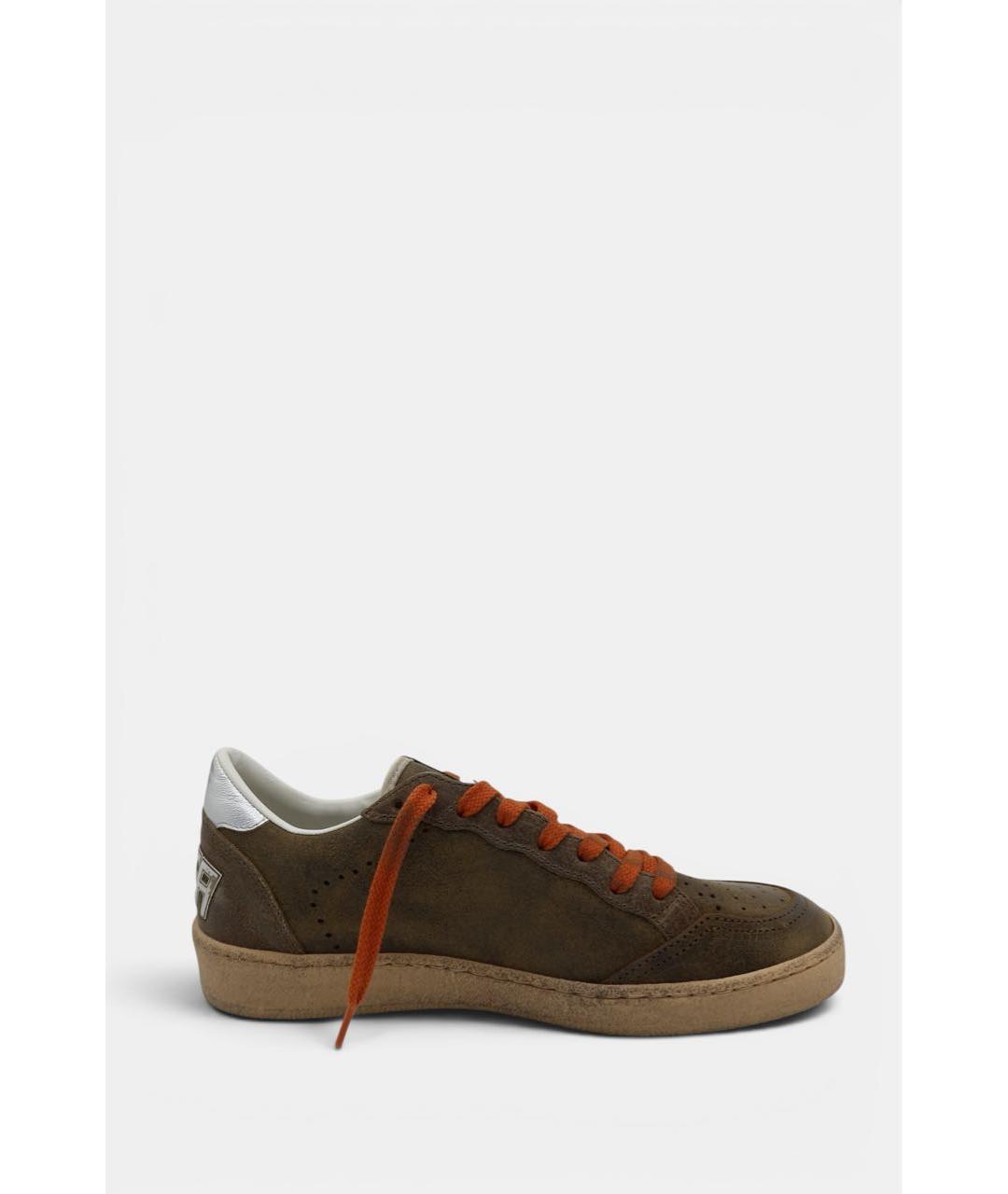 GOLDEN GOOSE DELUXE BRAND Коричневые замшевые низкие кроссовки / кеды, фото 4