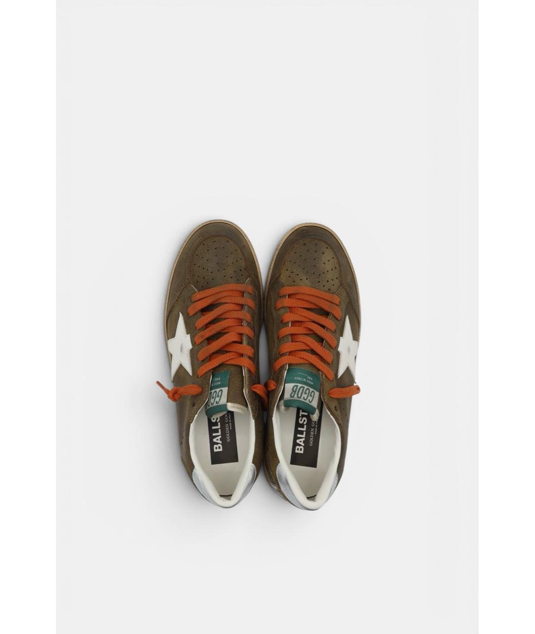 GOLDEN GOOSE DELUXE BRAND Коричневые замшевые низкие кроссовки / кеды, фото 5