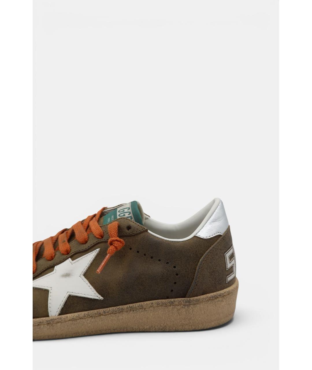 GOLDEN GOOSE DELUXE BRAND Коричневые замшевые низкие кроссовки / кеды, фото 3